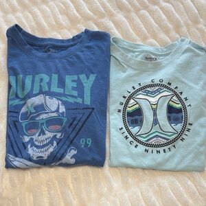 Hurley Kids Short Sleeve Tees - Dark Blue & Light Aqua